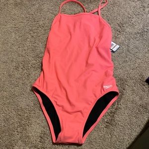 Speedo one piece pink swimsuit